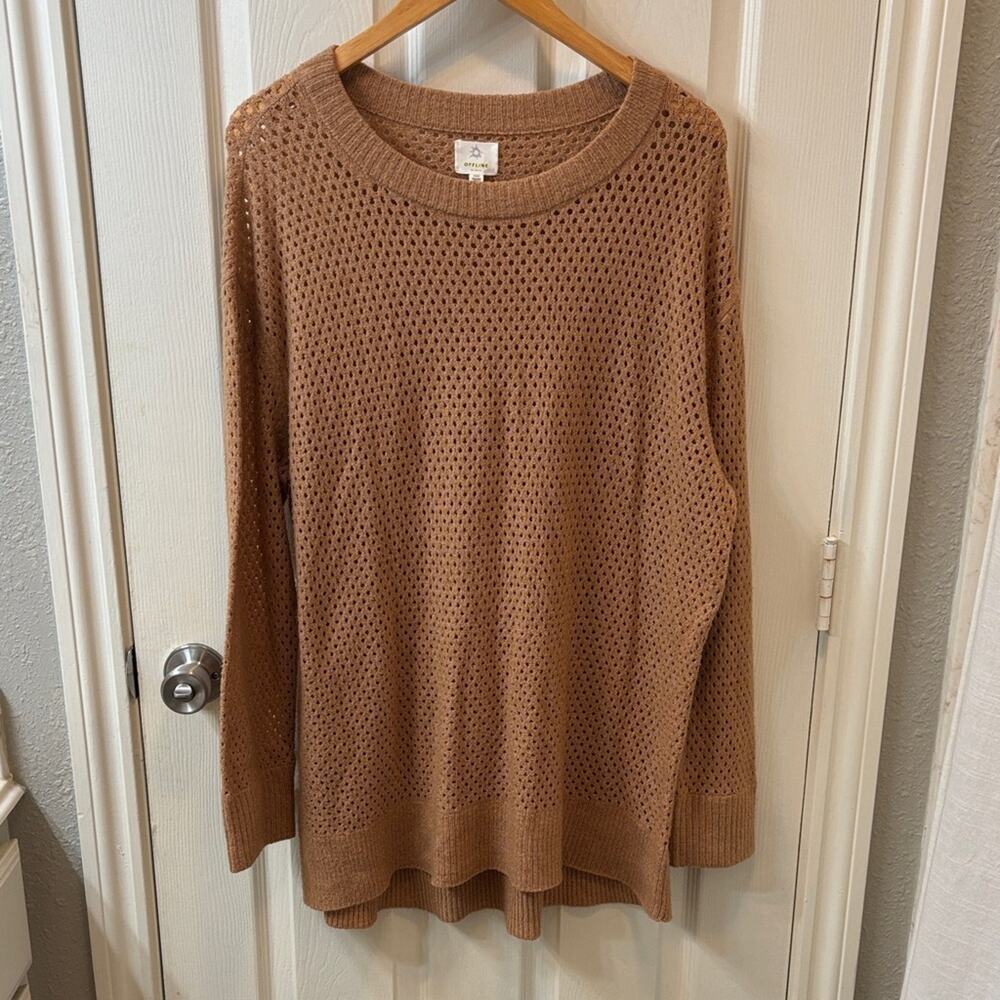 Offline by Aerie Women's Tan loose knit Sweater size medium‎